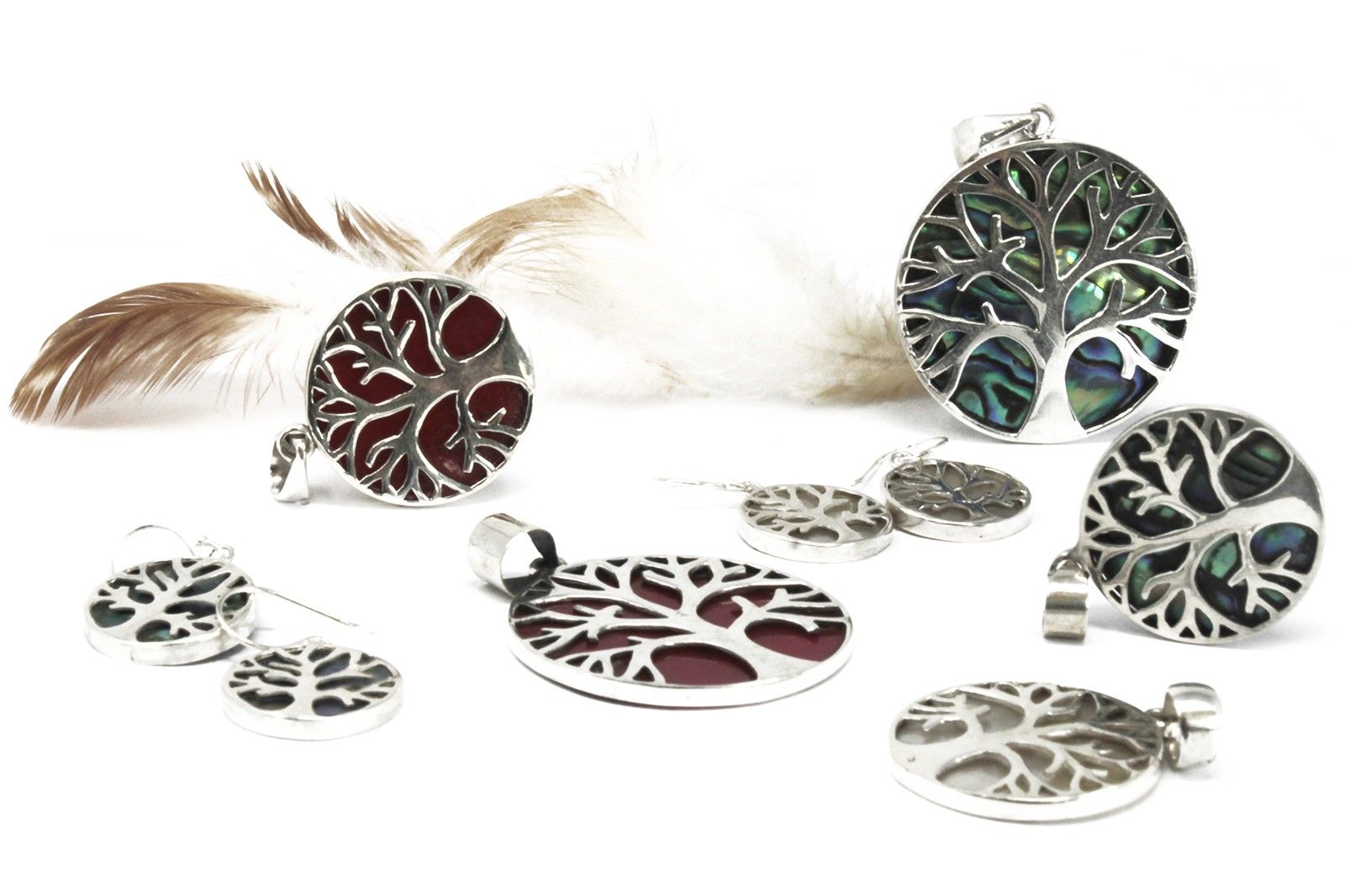 Tree of Life Silver Pendent 30mm - Mother of Pearl – Bild 4
