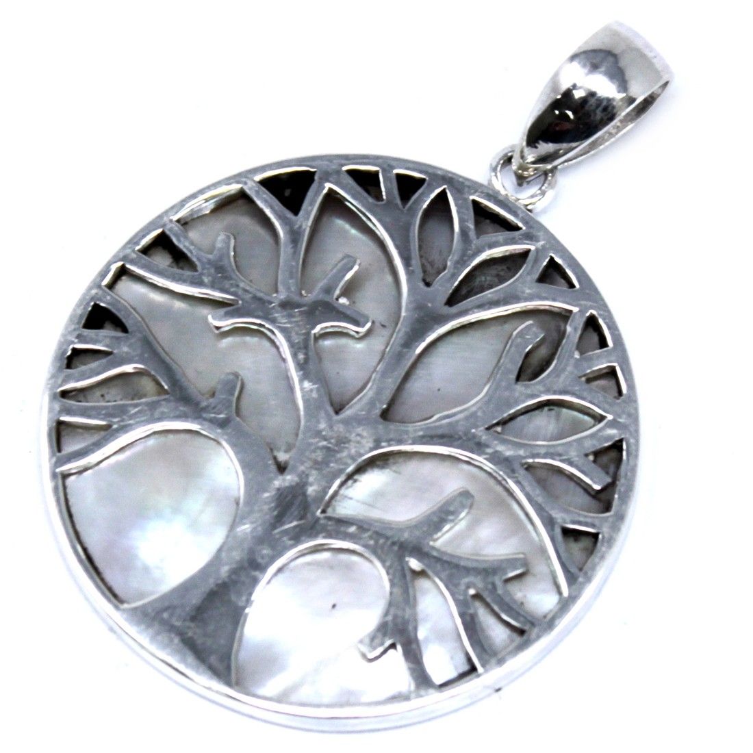 Tree of Life Silver Pendent 30mm - Mother of Pearl – Bild 5