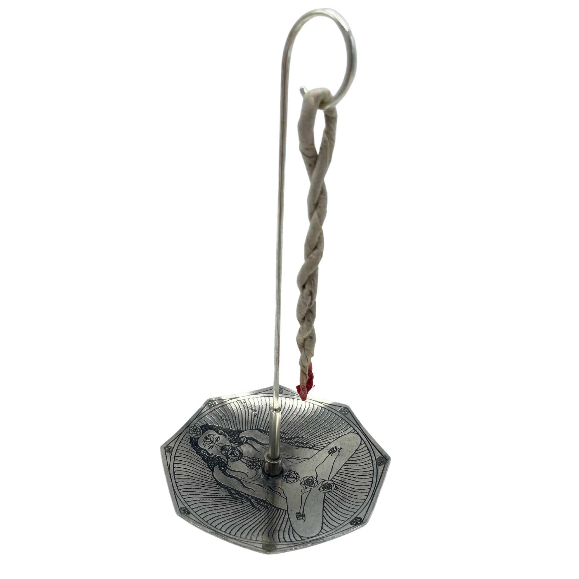 Rope Incense and Silver Plated Holder Set - Seven Chakras – Bild 2
