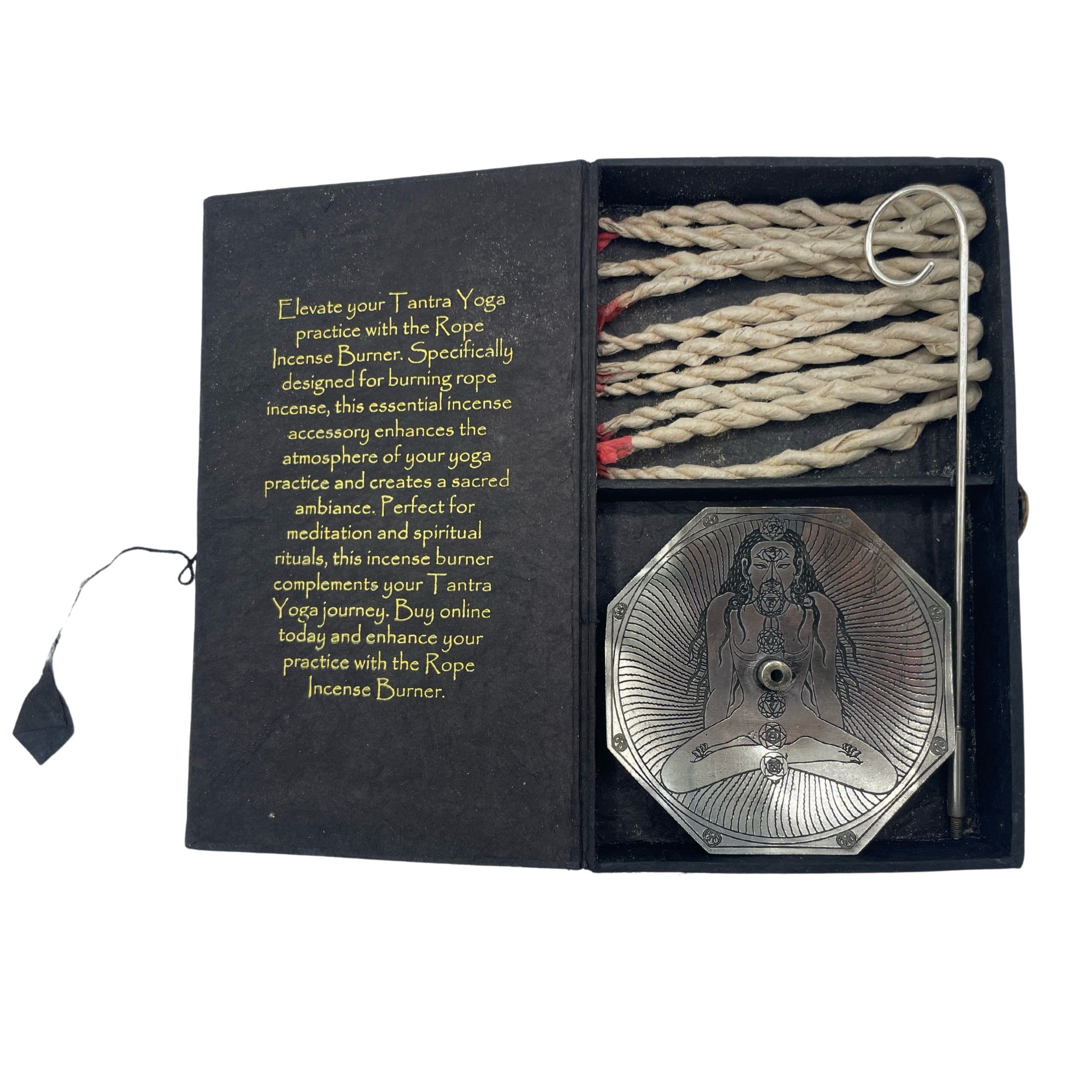 Rope Incense and Silver Plated Holder Set - Seven Chakras – Bild 5